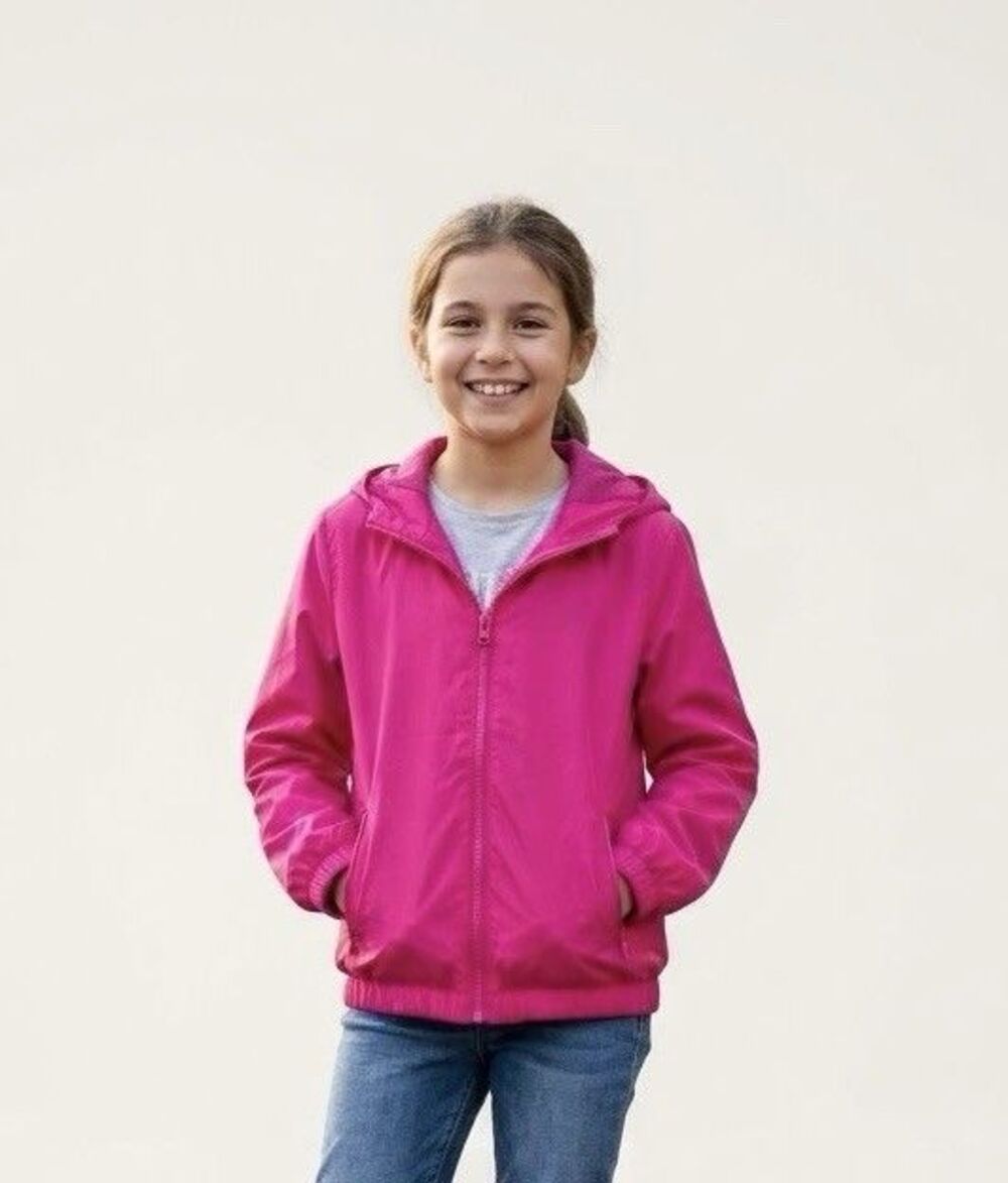 OVS kids girls pink windbreaker hooded jacket coat size 9-10 yrs / 140 cm NWOT